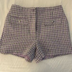 Loft Purple Tweed Shorts